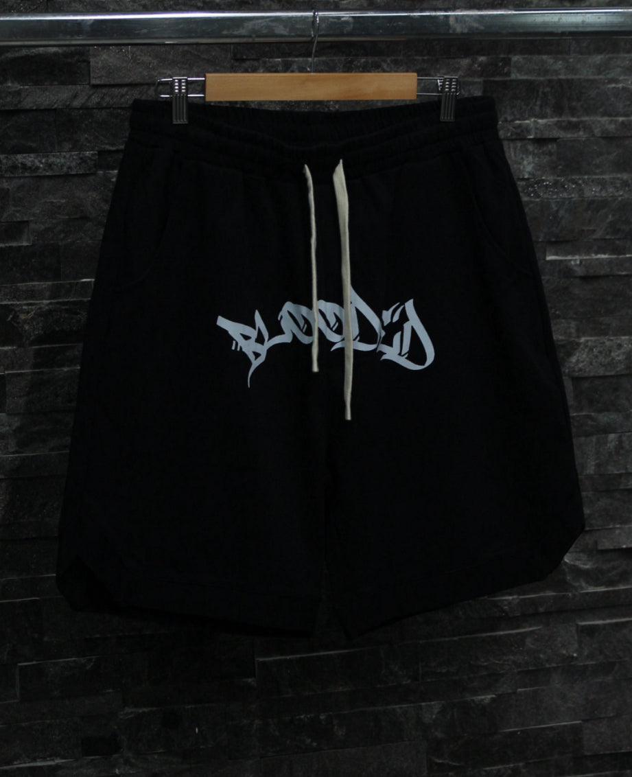 “Blooded” black shorts