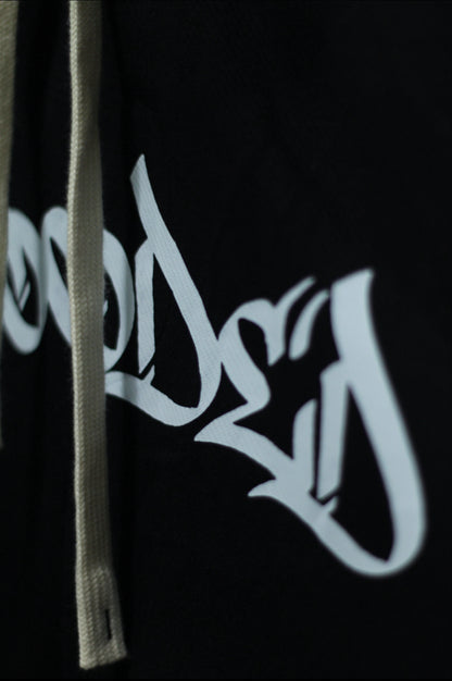 “Blooded” black shorts